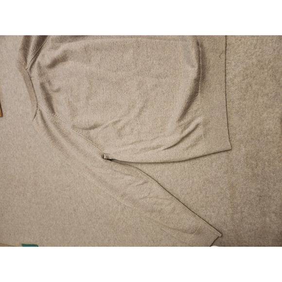 Banana Republic Sweater Mens Large Gray Italian Merino Wool Crewneck Raglan - Picture 9 of 10